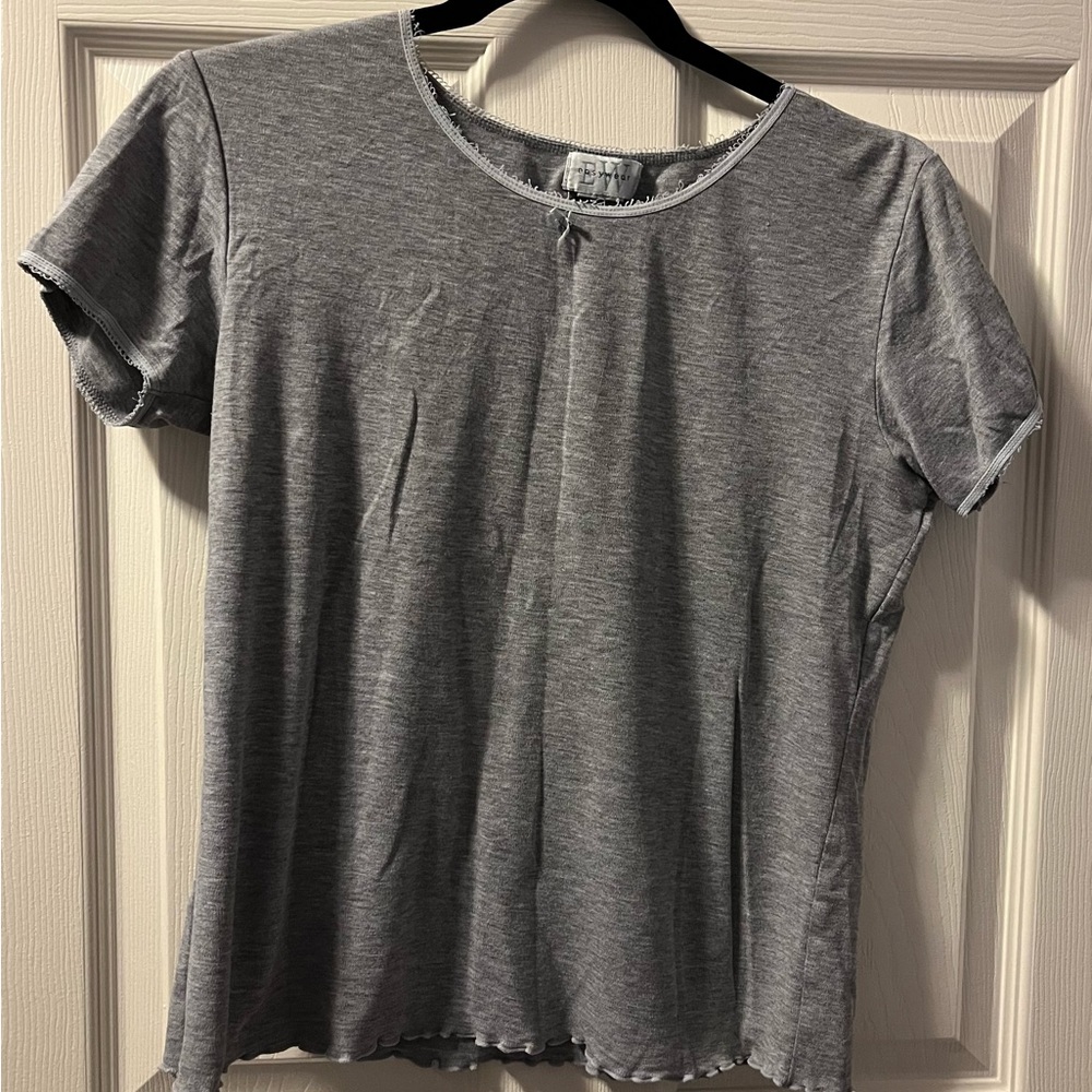 Women’s Shirt Grey Comfortable Lounging Short-Sleeve T-Shirt Easy Wear Medium